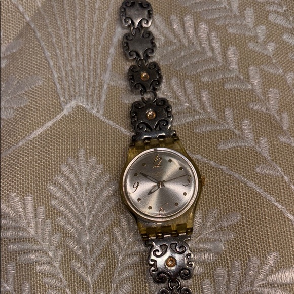 Swatch Silver and Gold Women's Watch - Picture 2 of 10